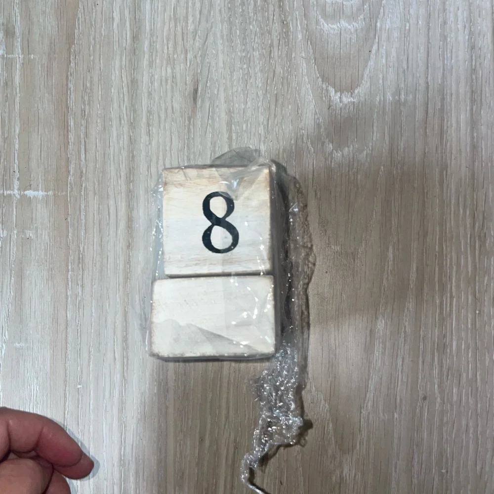 Wooden Rustic Wedding Day Count Down Blocks for Dresser/Desk